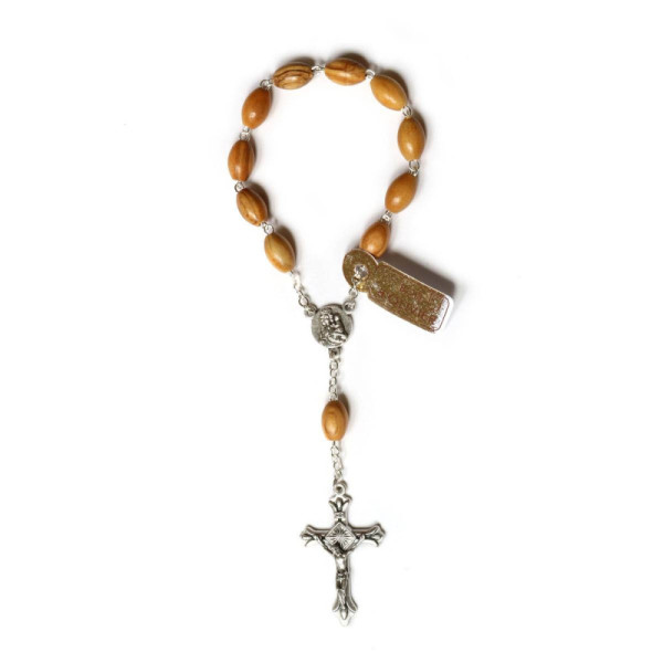 Large Olive Wood Single-Decade Rosary
