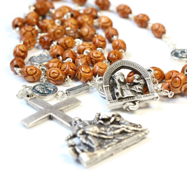 Rosary with wooden beads