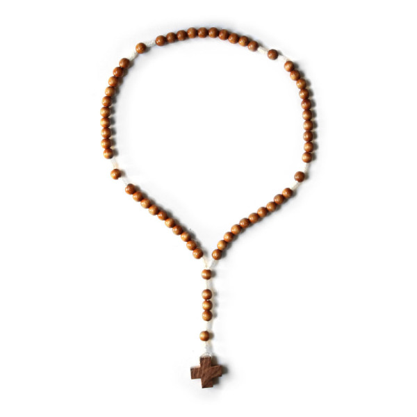 Wooden Rosary, greek cross