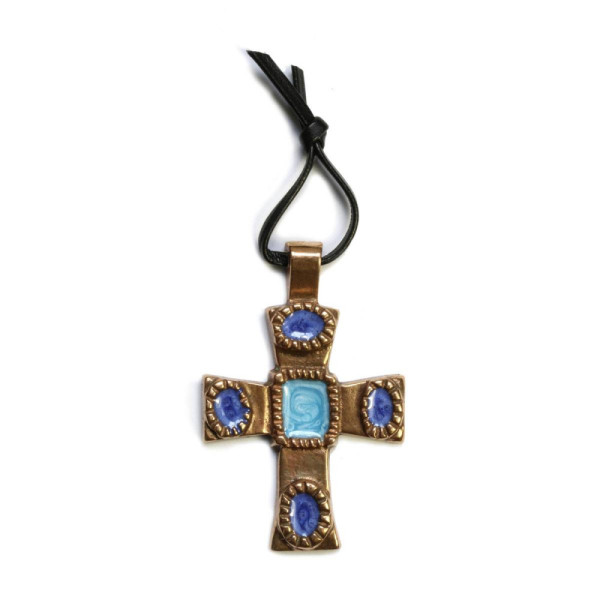 Enamelled-bronze Cross