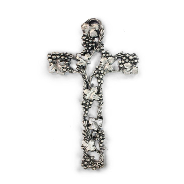 Silver-plated Vine Cross